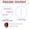 imageBABALAL Press on Nails Almond Fake Nails Medium Glue ons Brown Flower Design Fall Acrylic False Nails 24Pcs Glossy Stiletto Fall Supplies Full Cover Artificial Nails for Women GirlsBNKA01pink