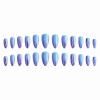 imageBABALAL Press on Nails Almond Fake Nails Medium Glue ons Brown Flower Design Fall Acrylic False Nails 24Pcs Glossy Stiletto Fall Supplies Full Cover Artificial Nails for Women GirlsBNKA17