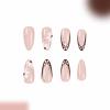imageBABALAL Press on Nails Almond Fake Nails Medium Glue ons Brown Flower Design Fall Acrylic False Nails 24Pcs Glossy Stiletto Fall Supplies Full Cover Artificial Nails for Women GirlsBNKA15fall