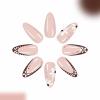 imageBABALAL Press on Nails Almond Fake Nails Medium Glue ons Brown Flower Design Fall Acrylic False Nails 24Pcs Glossy Stiletto Fall Supplies Full Cover Artificial Nails for Women GirlsBNKA15fall