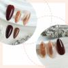 imageBABALAL Press on Nails Almond Fake Nails Medium Glue ons Brown Flower Design Fall Acrylic False Nails 24Pcs Glossy Stiletto Fall Supplies Full Cover Artificial Nails for Women GirlsBNKA14