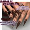 imageBABALAL Press on Nails Long Stiletto Fake Nails Blue Acrylic Nails with Glue Sliver Chrome Y2k Nail Supplies Heart 24Pcs Almond Stick on False Nails with Charm for Women Girls HandmadeBNN03