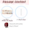 imageBABALAL Press on Nails Long Stiletto Fake Nails Blue Acrylic Nails with Glue Sliver Chrome Y2k Nail Supplies Heart 24Pcs Almond Stick on False Nails with Charm for Women Girls HandmadeBNN01