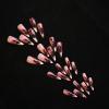imageBABALAL Press on Nails Long Stiletto Fake Nails Blue Acrylic Nails with Glue Sliver Chrome Y2k Nail Supplies Heart 24Pcs Almond Stick on False Nails with Charm for Women Girls HandmadeBNN10