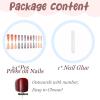 imageBABALAL Press on Nails Long Stiletto Fake Nails Blue Acrylic Nails with Glue Sliver Chrome Y2k Nail Supplies Heart 24Pcs Almond Stick on False Nails with Charm for Women Girls HandmadeBNN07