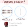imageBABALAL Press on Nails Long Stiletto Fake Nails Blue Acrylic Nails with Glue Sliver Chrome Y2k Nail Supplies Heart 24Pcs Almond Stick on False Nails with Charm for Women Girls HandmadeBNN03