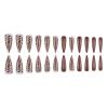 imageBABALAL Press on Nails Long Stiletto Fake Nails Blue Acrylic Nails with Glue Sliver Chrome Y2k Nail Supplies Heart 24Pcs Almond Stick on False Nails with Charm for Women Girls HandmadeBNN03