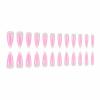 imageBABALAL Press on Nails Long Stiletto Fake Nails Blue Acrylic Nails with Glue Sliver Chrome Y2k Nail Supplies Heart 24Pcs Almond Stick on False Nails with Charm for Women Girls HandmadeBNN08