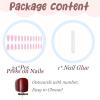 imageBABALAL Press on Nails Long Stiletto Fake Nails Blue Acrylic Nails with Glue Sliver Chrome Y2k Nail Supplies Heart 24Pcs Almond Stick on False Nails with Charm for Women Girls HandmadeBNN08