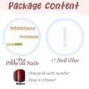 imageBABALAL Square Press on Nails Medium Fake Nails Pink Leopard French Tip Glue on Nails Y2K Artificial Nails 3d Flower Handmade Acrylic Nails with Charm 24Pcs Squoval Full Cover Nails for Women GirlsBNO09