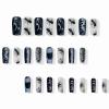 imageBABALAL Square Press on Nails Medium Fake Nails Pink Leopard French Tip Glue on Nails Y2K Artificial Nails 3d Flower Handmade Acrylic Nails with Charm 24Pcs Squoval Full Cover Nails for Women GirlsBNO02