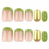 imageBABALAL Square Press on Nails Medium Fake Nails Pink Leopard French Tip Glue on Nails Y2K Artificial Nails 3d Flower Handmade Acrylic Nails with Charm 24Pcs Squoval Full Cover Nails for Women GirlsBNO09