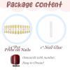 imageBABALAL Yellow Press on Nails Medium Almond Fake Nails Flower Design Acrylic Nails 3D Texture Handmade Glue on Nails 24Pcs Stiletto Full Cover False Nails Supplies Summer Nails for Women Girls