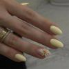 imageBABALAL Yellow Press on Nails Medium Almond Fake Nails Flower Design Acrylic Nails 3D Texture Handmade Glue on Nails 24Pcs Stiletto Full Cover False Nails Supplies Summer Nails for Women Girls