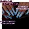 imageBABALAL Coffin Press on Nails Long Fake Nails White French Tip Glue on Nails 3D Flower Butterfly Rhinestone Design Glossy Acrylic Nails 24Pcs Ballerina Stick on Nails for Women and GirlsBBFNH20blue