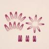 imageBABALAL Coffin Press on Nails Long Fake Nails White French Tip Glue on Nails 3D Flower Butterfly Rhinestone Design Glossy Acrylic Nails 24Pcs Ballerina Stick on Nails for Women and GirlsBBFNH06pinkshiny