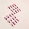imageBABALAL Coffin Press on Nails Long Fake Nails White French Tip Glue on Nails 3D Flower Butterfly Rhinestone Design Glossy Acrylic Nails 24Pcs Ballerina Stick on Nails for Women and GirlsBBFNH06pinkshiny
