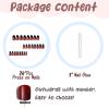 imageBABALAL Coffin Press on Nails Long Fake Nails White French Tip Glue on Nails 3D Flower Butterfly Rhinestone Design Glossy Acrylic Nails 24Pcs Ballerina Stick on Nails for Women and GirlsBBFNH16blackred