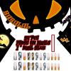 imageBABALAL Short Oval Press on Nails Black Bling Fake Nails Spider Web Glue on 24Pcs Round Goth Stick on Halloween False Nails Press onANHA201