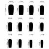 imageBABALAL Press on Nails Long Square Fake Nails Black French Tip Glue ons with Bow Charm Rhinestone Shiny Supplies 24Pcs Manicure Full Cover Acrylic False NailsO062chrome