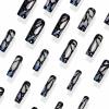 imageBABALAL Press on Nails Long Square Fake Nails Black French Tip Glue ons with Bow Charm Rhinestone Shiny Supplies 24Pcs Manicure Full Cover Acrylic False NailsO05black