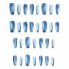 imageBABALAL Press on Nails Long Square Fake Nails Black French Tip Glue ons with Bow Charm Rhinestone Shiny Supplies 24Pcs Manicure Full Cover Acrylic False NailsO106