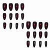 imageBABALAL Press on Nails Medium Almond Fake Nails Spider Web Gothic Glue on Brown Orange Fall Acrylic Halloween Design 24Pcs Glossy Full Cover False NailsBNS08