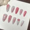 imageBABALAL Press on Nails Medium Almond Fake Nails Spider Web Gothic Glue on Brown Orange Fall Acrylic Halloween Design 24Pcs Glossy Full Cover False NailsBNS02
