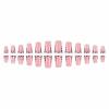 imageBABALAL Duck Nails Press on Short Fake Nails Black Pink Glue on Star Charm Y2k Stick on Acrylic 24Pcs Duck Bill Gothic Manicure Reusable Artificial Full Cover False NailFNDU309cow