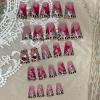 imageBABALAL Duck Nails Press on Short Fake Nails Black Pink Glue on Star Charm Y2k Stick on Acrylic 24Pcs Duck Bill Gothic Manicure Reusable Artificial Full Cover False NailFNDU307cheetah