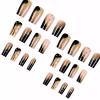 imageBABALAL Duck Nails Press on Short Fake Nails Black Pink Glue on Star Charm Y2k Stick on Acrylic 24Pcs Duck Bill Gothic Manicure Reusable Artificial Full Cover False NailFNDU308gold