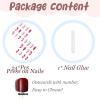 imageBABALAL Gothic Press on Nails Black Red Fake Nails  Almond Medium Acrylic 24Pcs Glossy Manicure Full Cover False NailsFNZ20pink