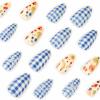 imageBABALAL Polka Dot Press On Nails 24Pcs Reusable Fake Nails  Medium Almond Pink French Tip 3D Bow Charm with Rhinestone 24Pcs Glossy Trendy Acrylic False Nails for Women GirlsANI02fruit