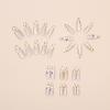 imageBABALAL Polka Dot Press On Nails 24Pcs Reusable Fake Nails  Medium Almond Pink French Tip 3D Bow Charm with Rhinestone 24Pcs Glossy Trendy Acrylic False Nails for Women GirlsANI14