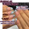 imageBABALAL Polka Dot Press On Nails 24Pcs Reusable Fake Nails  Medium Almond Pink French Tip 3D Bow Charm with Rhinestone 24Pcs Glossy Trendy Acrylic False Nails for Women GirlsANI15