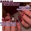 imageBABALAL Polka Dot Press On Nails 24Pcs Reusable Fake Nails  Medium Almond Pink French Tip 3D Bow Charm with Rhinestone 24Pcs Glossy Trendy Acrylic False Nails for Women GirlsANI05red