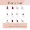imageBABALAL Polka Dot Press On Nails Brown Fall Fake Nails  Medium Almond French Tip Flower 24Pcs Glossy Acrylic False Nails for Women GirlsFNn06sliver
