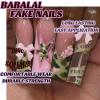 imageBABALAL Press On Fake Nails  Long Square Black Red French Tip with Gold Charm Luxury Bow Flower Trendy Acrylic False Nails with GlueFNP14camouflage