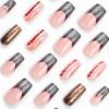 imageBABALAL Press On Fake Nails  Long Square Black Red French Tip with Gold Charm Luxury Bow Flower Trendy Acrylic False Nails with GlueFNP21brown