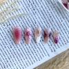 imageBABALAL Press on Nails Green Fake Nails  Medium Almond Cute Rabbit Strawberry 3D Design Handmade 24pcs Glossy Full Cover Acrylic False NailsBNU01flower