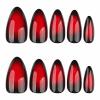 imageBABALAL Press on Nails Green Fake Nails  Medium Almond Cute Rabbit Strawberry 3D Design Handmade 24pcs Glossy Full Cover Acrylic False NailsBNU04