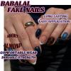 imageBABALAL Press on Nails Green Fake Nails  Medium Almond Cute Rabbit Strawberry 3D Design Handmade 24pcs Glossy Full Cover Acrylic False NailsBNU05