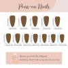imageBABALAL Press on Nails Green Fake Nails  Medium Almond Cute Rabbit Strawberry 3D Design Handmade 24pcs Glossy Full Cover Acrylic False NailsBNU07