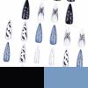 imageBABLAL Gothic Vampire Press On Nails Red Black Long Stiletto False Nails  3d Acrylic Halloween Punk Style Fake Nails 24Pcs Goth Custom Art for WomenANE02