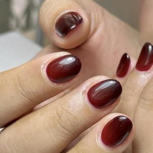 imageBABALAL Short Press on Fake Nails Black Red Gothic Acrylic Nails Round Oval Halloween 24Pcs Glossy Reusable False Nails With Glue