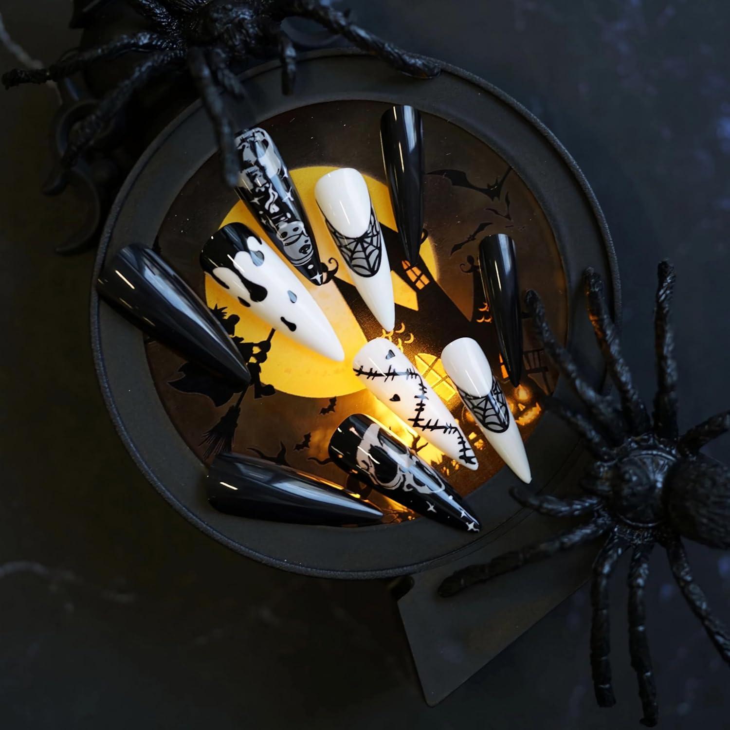 imageBABALAL Press On Nails Pink White Kawaii False Nails with Bow ampamp Paw Design Cute 3D Bear Paw Medium Almond PressOns for Women Girls 24Pcs Glossy Handmade Full Cover Stick On NailsANI07