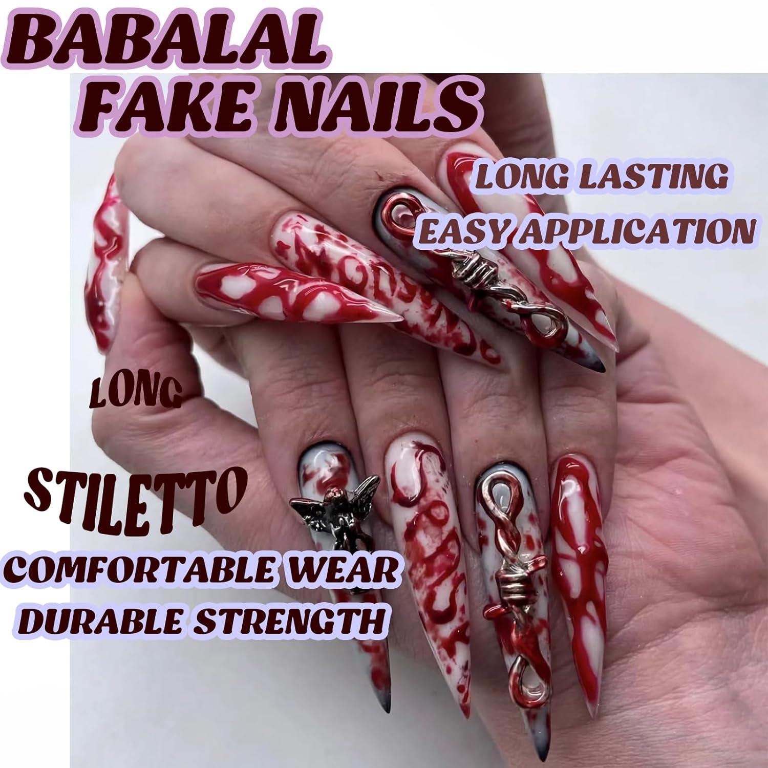 imageBABALAL Press On Nails Pink White Kawaii False Nails with Bow ampamp Paw Design Cute 3D Bear Paw Medium Almond PressOns for Women Girls 24Pcs Glossy Handmade Full Cover Stick On NailsANI01Angel