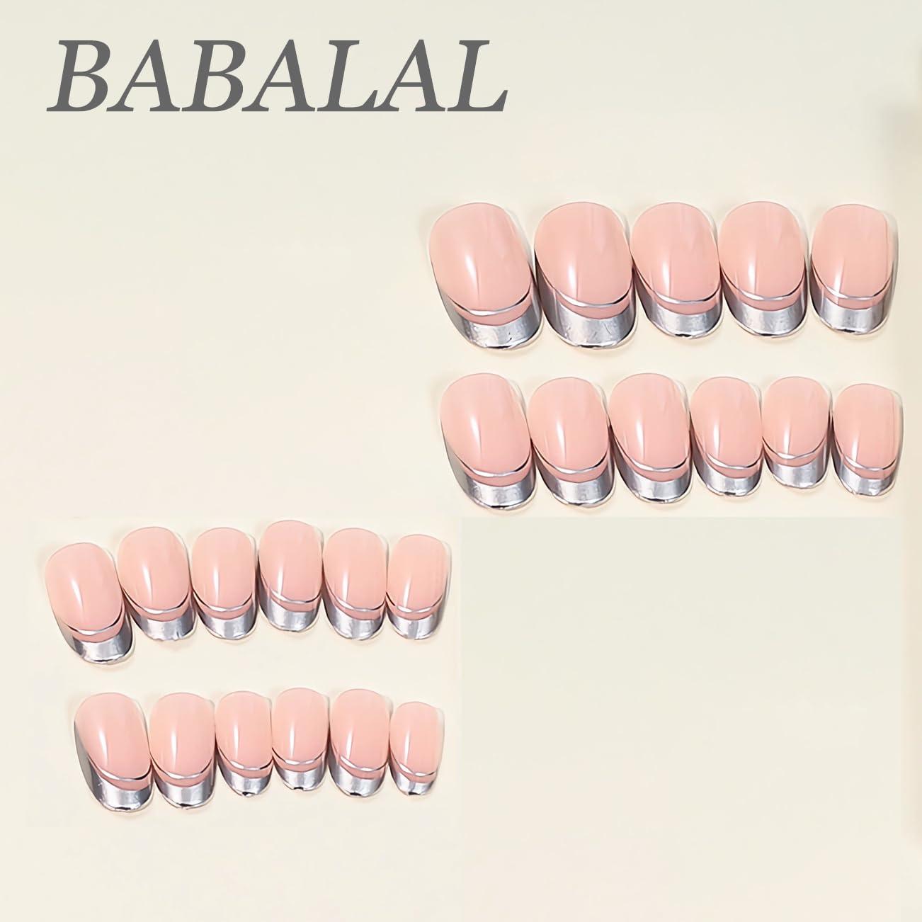 imageBABALAL Press On Nails Pink White Kawaii False Nails with Bow ampamp Paw Design Cute 3D Bear Paw Medium Almond PressOns for Women Girls 24Pcs Glossy Handmade Full Cover Stick On NailsANI09