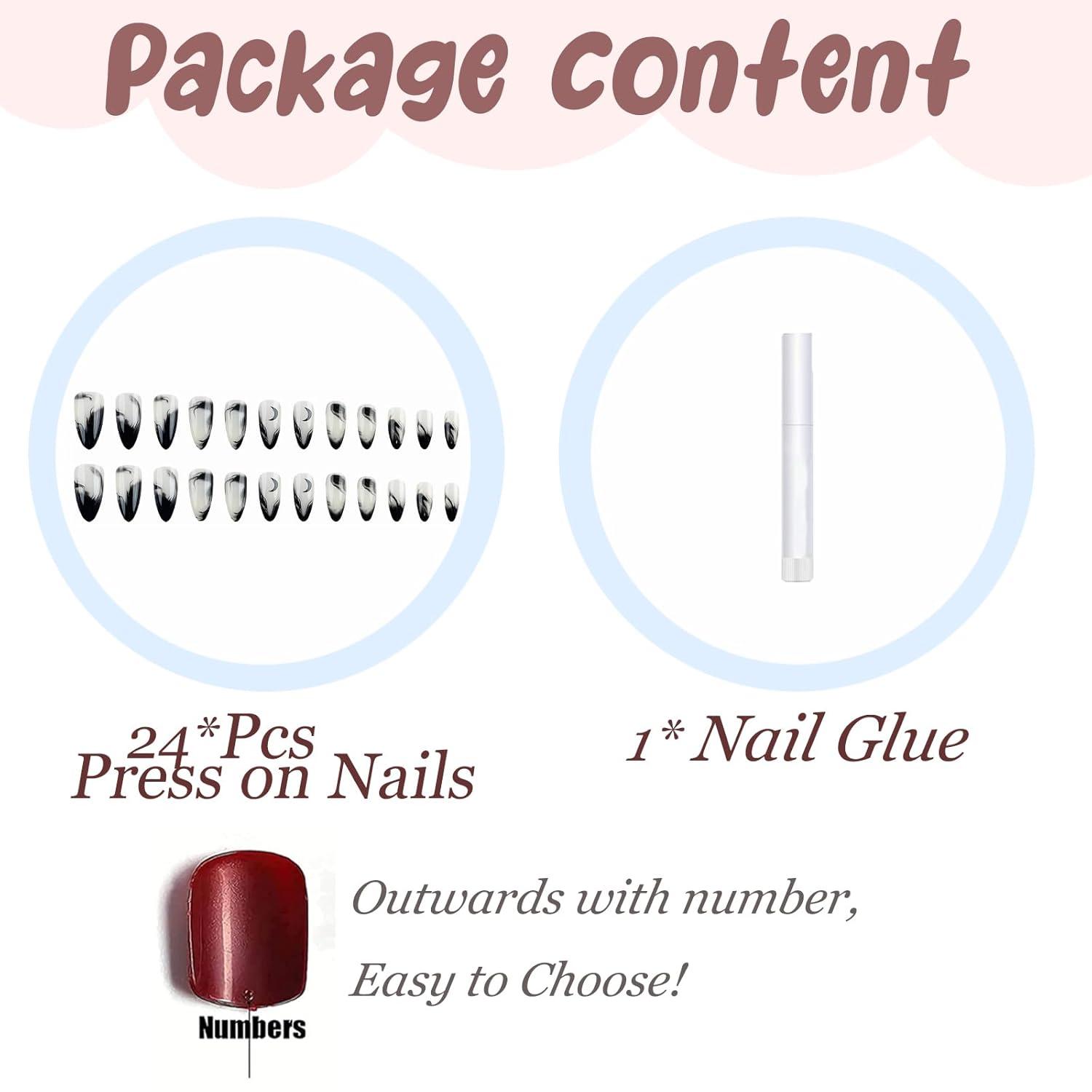 imageBABALAL Press On Nails Pink White Kawaii False Nails with Bow ampamp Paw Design Cute 3D Bear Paw Medium Almond PressOns for Women Girls 24Pcs Glossy Handmade Full Cover Stick On NailsANI12