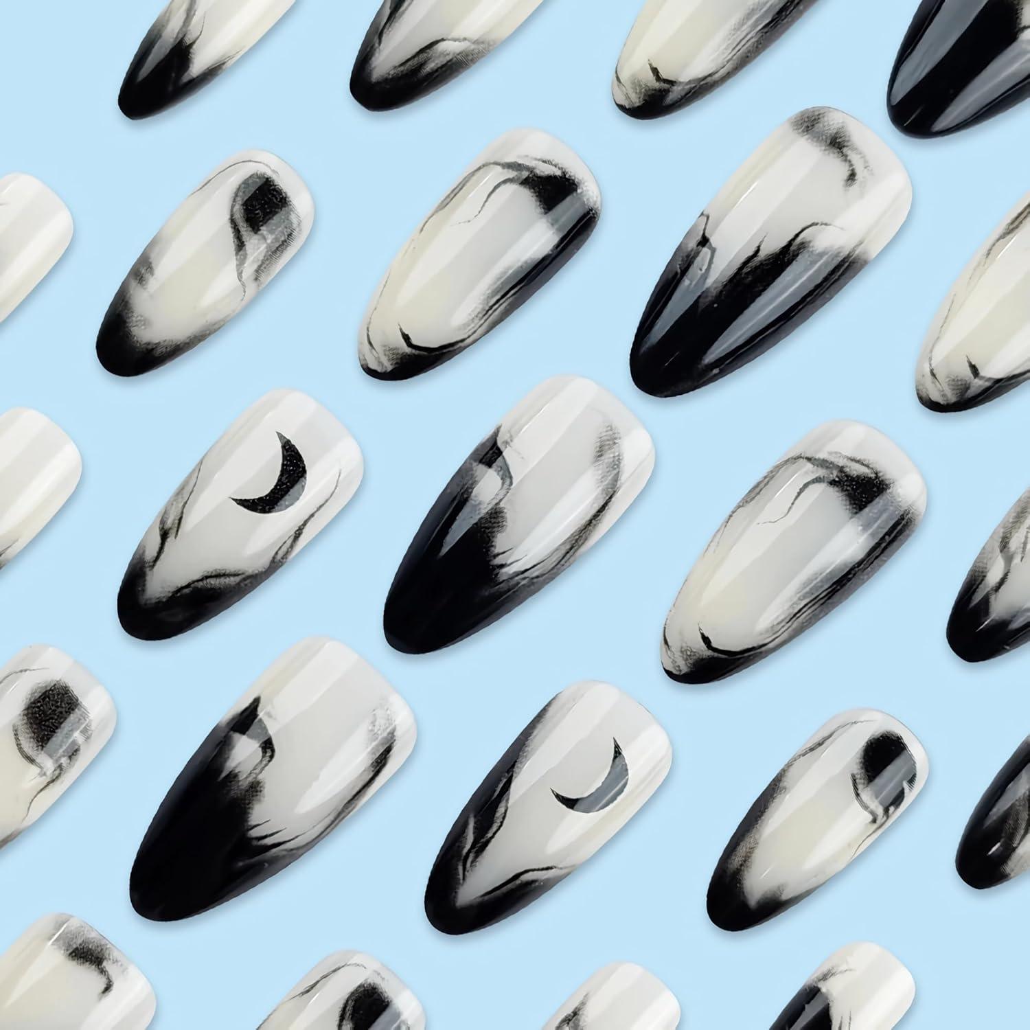 imageBABALAL Press On Nails Pink White Kawaii False Nails with Bow ampamp Paw Design Cute 3D Bear Paw Medium Almond PressOns for Women Girls 24Pcs Glossy Handmade Full Cover Stick On NailsANI12